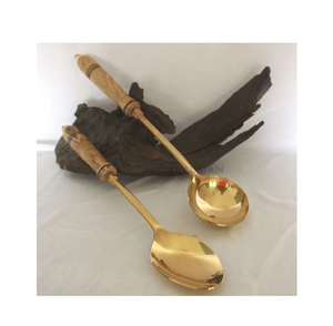 Newest Brass Ladle <b>Cooking</b> <b>Spoon</b> Kitchen Tools Gadgets Crafts <b>Wood</b> handle Indian Manufacturer <b>Cooking</b> Serving <b>Spoon</b> - Product Image 4
