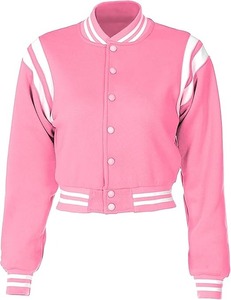 Custom Brand Men's Varsity <b>Jacket</b> with Embroidered Logo Stand Collar Cotton Fleece Hoodie Latest College Style Made in Pakistan - Product Image 2