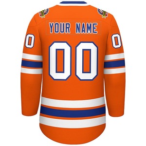 Tenue de sport personnalisée pour le hockey sur glace, avec logo et nom imprimés par transfert thermique, uniforme d'entraînement respirant en maille Spandex/Polyester - Product Image 4