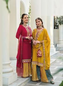 Robe de mariée pakistanaise Sharara costume robes indien Salwar costume Anarkali robe Salwar Kameez Dupatta soie costume Kurtis Palazzo - Product Image 2