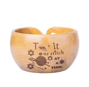 Bol en fil de bois fait à la main cadeau pour tricoter porte-écheveau de fil de palissandre meilleur cadeau pour mère anniversaire noël bol artisanal - Product Image 3