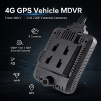 Caméra embarquée 4G WiFi GPS Mini 1080P triple caméra frontale 720P avec caméras externes ADAS DMS BSD et support carte TF 1 To pour gestion de flotte (Black Box)