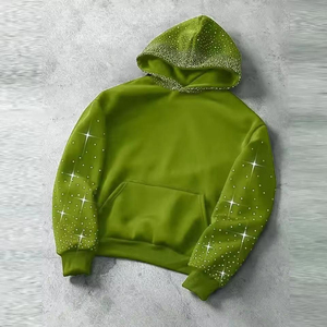 Sweat-shirt à capuche unisexe en molleton de coton avec logo personnalisé OEM, léger, streetwear haut de gamme pour hommes - Product Image 2