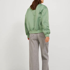 Chaquetas de satén de secado rápido y teñidas lisas para mujer, chaqueta de satén gruesa de invierno con bordado personalizado para mujer, a la venta - Product Image 2