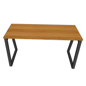 Minimalist Trapez Bamboo II <b>Desk</b> 140x60cm Assembled Metal Legs - Product Image 5