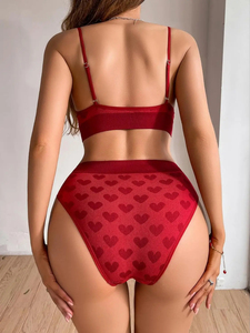 Oferta caliente Sujetador bordado y conjuntos breves en algodón Spandex o poliéster para mujeres niñas sublimación disponible al por mayor - Product Image 4