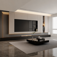 Meuble TV moderne réglable, écologique et durable avec rangement intégré pour hôtel et salon, en bois