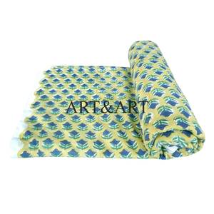 Tela de Algodón Estampada a Mano con Diseño Indio de Jaipur para Ropa de Mujer, Textiles para el Hogar, Accesorios y Bolsos ART&ART High - Product Image 2