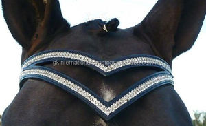 Banda de cuero de cristal para cejas de dos filas en forma de V, diseño personalizado, banda de cuero para cejas de caballo en formas de V doble en todos los tamaños personalizados - Product Image 6