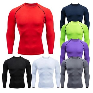 Hauts de fitness à manches longues et col en O 100% coton pour hommes T-shirt de couleur unie avec technique délavée de créateur décontracté - Product Image 1