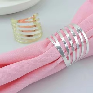 Cuff Napkin Ring in Gold Set for Hotel Banquet Wedding Holiday <b>Party</b> Dinner Use - Product Image 2