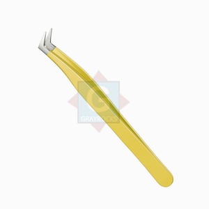 Pinzas de extensión de pestañas de acero inoxidable personalizadas de alta calidad, herramienta para extensiones de pestañas y maquillaje - Product Image 3