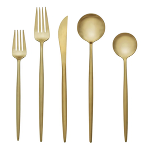 ชุดเครื่องใช้บนโต๊ะอาหารทำจากสแตนเลสสีทองแบบมืออาชีพเครื่องใช้บนโต๊ะอาหารสำหรับงานเลี้ยงงานแต่งงานงานเลี้ยงอาหารค่ำช้อนส้อมมีดสำหรับตกแต่งบ้านร้านอาหาร - Product Image 2