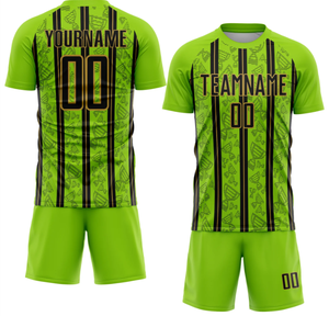 Uniformes de Fútbol Unisex de Fabricación Profesional, 100% Poliéster Transpirable, Ropa Deportiva Corta Estampada, Servicio OEM, MOQ Bajo - Product Image 1