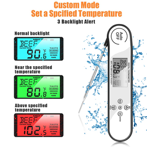 Termometer Digital Profesional dengan <span class=keywords><strong>Probe</strong></span> Lipat untuk Memasak Daging Cairan Dapur Restoran IP66 Tahan Air LCD Bacaan Instan - Product Image 6