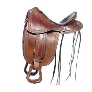 Silla de Montar de Cuero Vacuno Genuino con Acabado Resistente y Soporte de Espalda Alto, Silla de Cuero para Montar a Caballo - Product Image 4