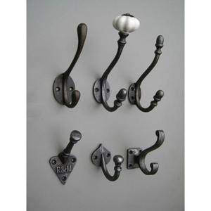 Sturdy and strong black metal <b>wall</b> hooks for rustic <b>wall</b> accents farmhouse decor and daily <b>organization</b> storage - Product Image 4