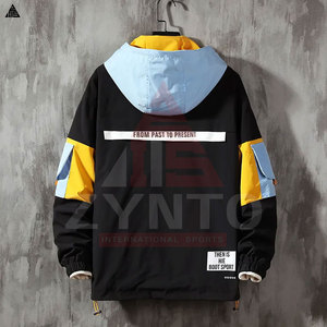 เสื้อแจ็คเก็ตฮู้ดดี้ผู้ชาย ระบายอากาศได้ดี กันลม แฟชั่นลำลอง สตรีทแวร์ เสื้อฮู้ดดี้กันน้ำ - Product Image 4