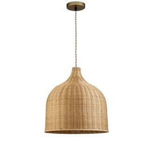 Hot Sale New Retro Farmhouse LED <b>Table</b> <b>Lamp</b> with Rattan <b>Wicker</b> Fabric Shade Natural Finish - Product Image 6