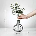 Vase à fleurs en métal moderne avec dans le bureau accessoires de jardin maison salon pot de fleur décoratif personnalisation - Product Image 2