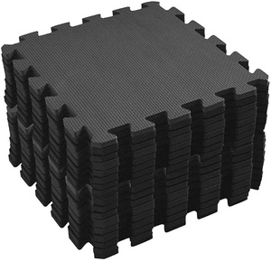 Bán buôn/OEM Nhà cung cấp thân thiện với môi vật liệu EVA bọt lồng vào nhau Playmat cho phòng tập thể dục thể thao (Cross Pattern-Black) Kích thước 12" - Product Image 3