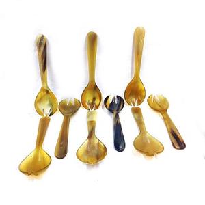 f s international Custom Made Natural Buffalo Horn Eco-Friendly Mirror Polish Kitchen <b>Cutlery</b> Including Horn Spoons & Horn Fork - Product Image 6