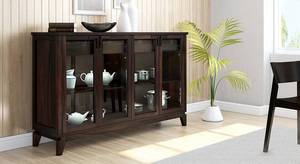 Meuble de rangement de salon salle à manger de luxe rangement antique 3 portes buffet en bois de récupération - Product Image 4