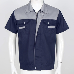 Chemise de travail personnalisée de haute qualité pour hommes avec impression de logo, broderie, uniforme à manches courtes, vêtements, fourniture d'usine OEM - Product Image 4