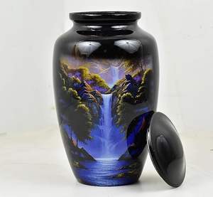 Urna Decorativa para Mascotas con Diseño de Agua en el Bosque, Caja para Cenizas, Urna Conmemorativa para Mascotas, Urna para Gatos, Urna Funeraria, Urna Conmemorativa para Cenizas Humanas - Product Image 2