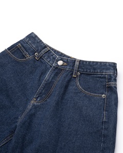 100% coton lavé Technics mi moyen droit bleu tissé OEM service décontracté Vietnam Denim - Product Image 3