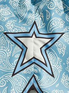 Pantalones Cortos de Baloncesto de Malla Azul Claro Personalizados, Paneles de Estrellas, Transpirables, Antibacterianos, Protección UV, Ropa Deportiva para Hombre, Ropa de Gimnasio y Calle - Product Image 3