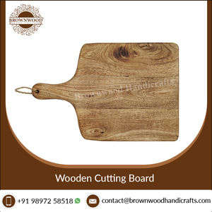 Planche à découper en bois écologique avec poignée Planche à pizza durable et à éplucher pour les acheteurs en gros Fourniture en gros - Product Image 2