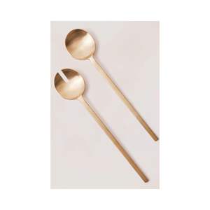 Ensemble de serveurs à salade en laiton moderne Ustensile de service de salle à manger design Accessoire élégant pour la maison - Product Image 1