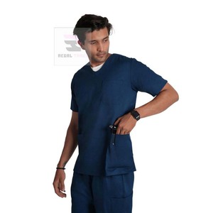 Scrubs unisexe de haute qualité en coton personnalisé à manches courtes pour hôpitaux médicaux - Product Image 6