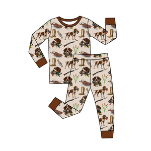 Ensemble pyjama 2 pièces camouflage chasse pour tout-petits garçons, haut à manches longues et pantalon, vêtements de nuit décontractés et doux, vente en gros - Product Image 2