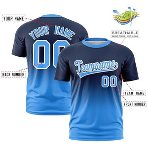 Dégradé de couleur Sublimation Football Uniforme Football Fabriqué en Usine Meilleur Style Hommes Football Porter Pour Adultes Maillots De Qualité Supérieure - Product Image 3