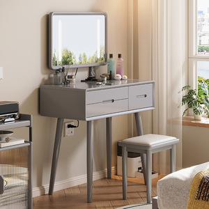 Table à langer en bois massif de style nord-américain avec <span class=keywords><strong>miroir</strong></span>, idéale pour une chambre à coucher simple et élégante. - Product Image 2