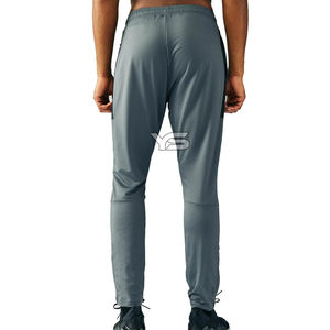Pantalón de poliéster de cintura media informal estilo frontal plano teñido liso con servicio OEM para entrenamiento de gimnasio - Product Image 2