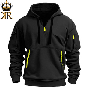 Sweat-shirt pour homme, simple et élégant, gris, coupe ample, pull-over en coton doux, streetwear, sweat-shirt avec poche avant - Product Image 5