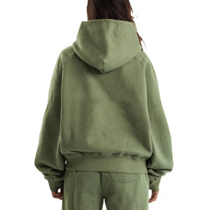 Venta al por mayor precio barato mujeres Sudadera con capucha de gran tamaño 100% Material de algodón ligero Streetwear personalizado impresión del logotipo - Product Image 2