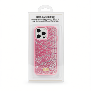 Funda de Teléfono Móvil de Lujo con Diamantes en Relieve y Brillo, Resistente a Impactos, TPU+PC, para A26 - Product Image 1