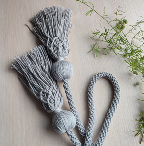 Alzapaños largos para cortinas, borlas de algodón, Color personalizado, cuerda trenzada de arrecife, alzapaños para cortinas, corbatas para abrazar - Product Image 5