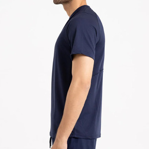 T-shirt de haute qualité vêtements pour hommes 100% coton O cou à manches courtes t-shirt premium taille régulière panneau conception couleur t-shirt hommes - Product Image 2