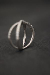 Moissanite diamond <b>Ring</b> Band 925 Sterling Silver Gift For Her - Product Image 3