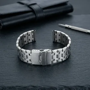 Luxury Unisex GD304 Silver Stainless Steel Smartwatch Band Stainless Steel Buckle Adjustable <b>Watch</b> Strap <b>Watch</b> Bands <b>Watch</b> Part - Product Image 6