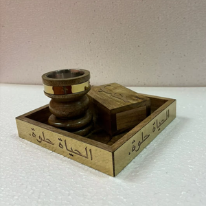 Quemador de Incienso Tradicional Árabe, Quemador de Bakhoor de Madera y Acrílico, Quemador de Incienso de Madera de la Mejor Calidad - Product Image 1