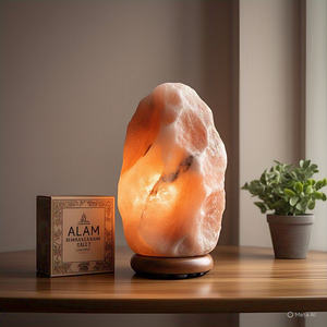 Embalaje personalizado 40-200 Kgs Lámpara de sal del Himalaya natural orgánica gigante Decoración del hogar Cruz Animal Feng Shui Letras religiosas - Product Image 2