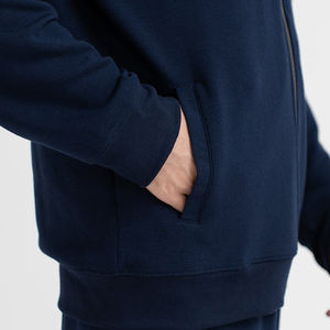 Top Trending logotipo personalizado de alta calidad de peso pesado French Terry 450gsm Plain Blank Vintage Oversized Zip up Hoodie - Product Image 6