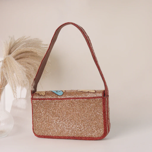 Bohemian Style Hand Embroidered Seed Bead <b>Tote</b> <b>Bag</b> <b>Wholesale</b> Custom Size Seed Beaded Embroidery Crossbody <b>Bag</b> - Product Image 2