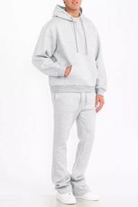 Custom <b>Top</b> Quality <b>Distressed</b> Acid Wash Hoodie and Sweatpants Vintage Tracksuit Sweatsuit Sweat Stack Flare Pant Suit for Men - Product Image 3